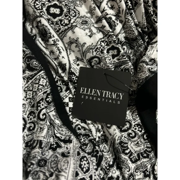 ELLEN TRACY Womens Caftan - Soft Stretch Jersey Zip Front Lounge Caftan L/XL - Picture 10 of 11